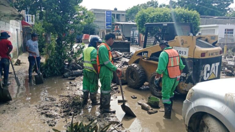 Avanzan acciones de recuperación en zonas afectadas por inundaciones