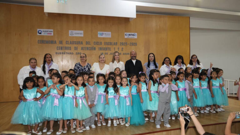 Clausuran en Querétaro el ciclo escolar 2025-2026 de los Centros de Atención Infantil